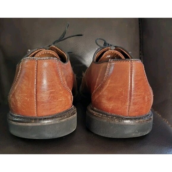 Men's Allen Edmonds Split Toe Dress Shoes Brown Leather Men's Size 10 D - Picture 5 of 7
